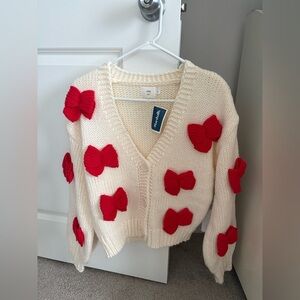 Luna Ivy Bow Cardigan
